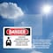 Signmission Contains Asbestos Fibers Danger Sign, Plastic, 10in W x 7in L, 2PK OS-2PACK-DS-P-710-L-1102 - alternate 2